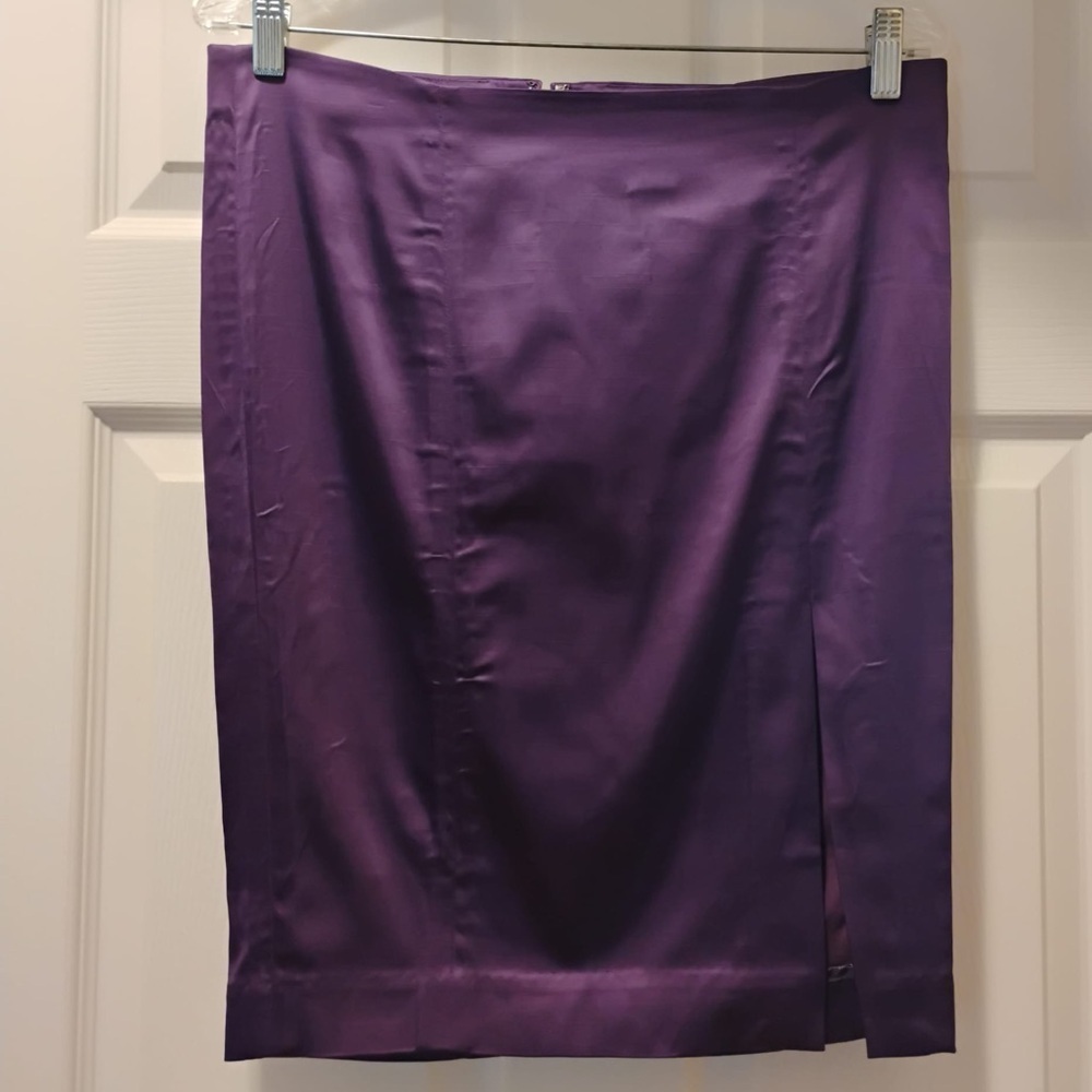 Victoria’s Secret Purple Satin Slip Skirt Size 8 Y2K Silky Midi Sexy
